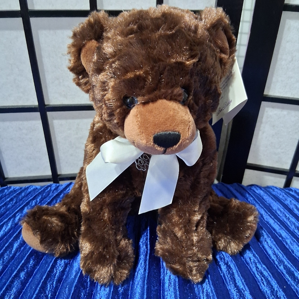 Ben Bridge Benny Bear Plush with White Ribbon